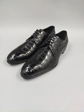 Dami-Crocodile-43,5-Black Derbys - Chaussures à lacets -, Nieuw