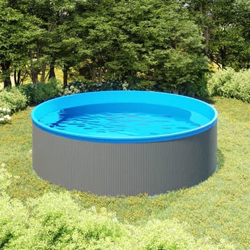 vidaXL Splasher pool 350x90 cm grijs, Tuin en Terras, Zwembaden, Verzenden, Nieuw