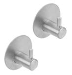 Differnz haak zelfklevend rond rvs mat chroom 2 stuks