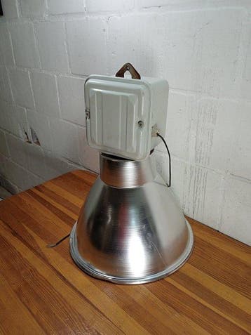 Plafondlamp - Vintage-fabriekslamp - Aluminium, Staal,
