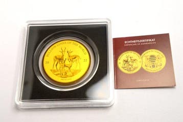 Tsjaad. 5000 Francs 2022 Krugerrand Springbok - 1/200oz