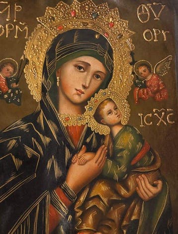 Peruvian school (XX) - Our Lady of Perpetual Help, Antiek en Kunst