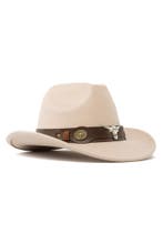 Cowboyhoed Beige Wolvilt Stier Lichtbruine Cowboy Western Ho, Ophalen of Verzenden