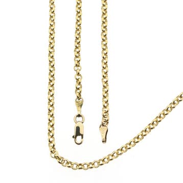 Gouden jasseron schakelketting, Ophalen of Verzenden, Gebruikt, Goud, Goud