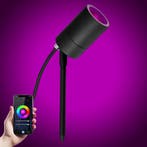 Tuinspots LED Pin Tuinspot Zwart met Color LED, Verzenden, Minder dan 50 watt, Staande lamp, Nieuw