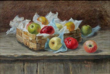 École autrichienne (XX) - A basket of apples