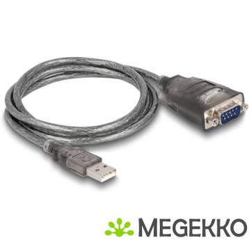 Delock 61400 tussenstuk voor kabels USB A RS-232 Zwart, Verzenden, Nieuw