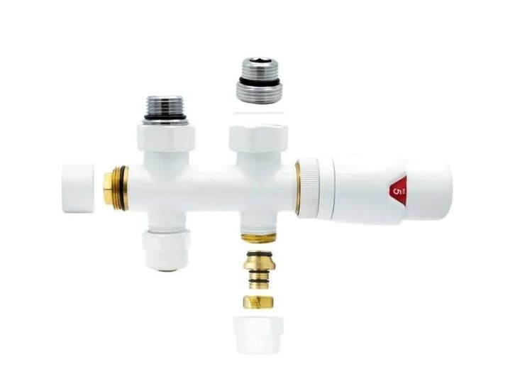 Universele Witte Radiator-Aansluitset Midden-Onder-Recht, Doe-het-zelf en Bouw, IJzerwaren en Bevestigingsmiddelen, Ophalen of Verzenden