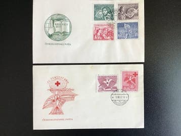 Tchécoslovaquie - Séries de FDC non utilisées et timbres, Gestempeld