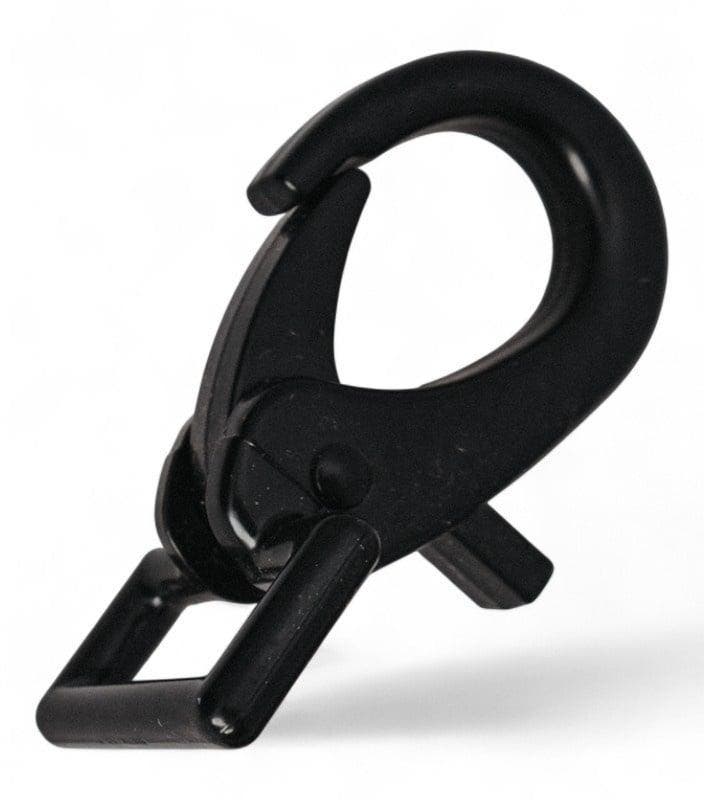 Musketonhaak met rechthoekige clip 22 en 25mm Zwart, Tuin en Terras, Overige Tuin en Terras, Verzenden