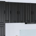 vidaXL Vaatwasserpaneel Lucca 2 pcs Zwart 30 x 31 x 80 cm, Huis en Inrichting, Kasten | Overige, Verzenden, Nieuw