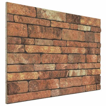 vidaXL Wandpanelen 10 st 100 x 50 cm Bruin en wit EPS-schuim, Verzenden