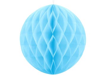 Honeycomb Bal Lichtblauw 30cm, Verzenden