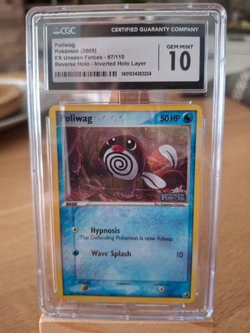 Pokémon - 1 Graded card - Poliwag 67/115 Reverse holo - CGC, Nieuw
