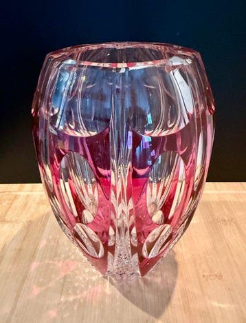 Val Saint Lambert - Vase - Cristal - avec étiquette d’usine