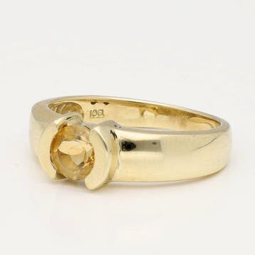 Bague - 14 carats Or jaune - 0.46ct. tw. Citrine