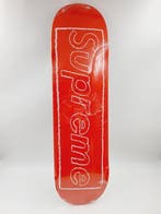 Kaws (1974) - Kaws x Supreme Red Skateboard Chalk Logo 2021
