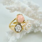Corail - Argent - Bague - CORAIL ROSE PERLE, Collections, Minéraux & Fossiles