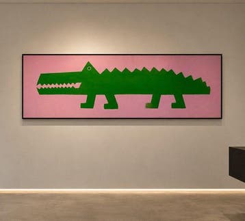 Hamelink - Green Pink Crocodile, Antiquités & Art