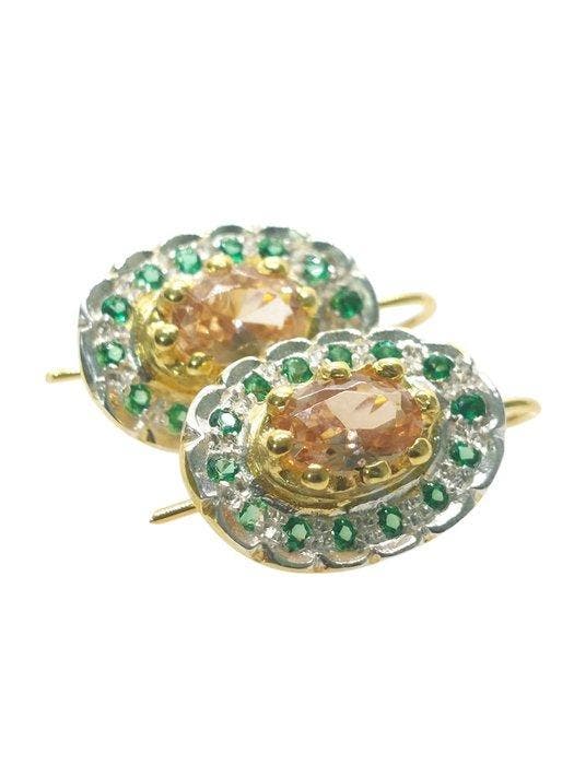 Zonder minimumprijs - Oorbellen - 9 kt. Zilver, Geel goud, Bijoux, Sacs & Beauté, Boucles d'oreilles