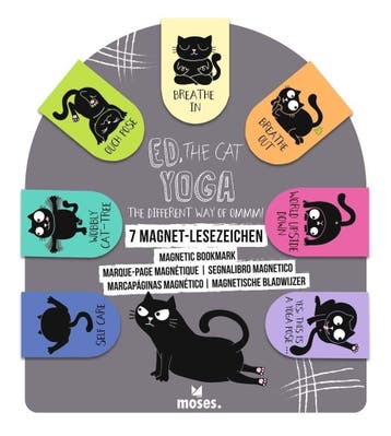 Ed, the Cat – Magnetische boekenlegger Yoga set van 7 met, Verzenden, Nieuw
