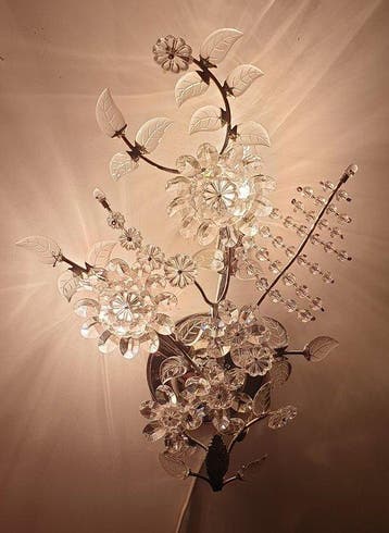 Lampe murale - wandapplique - Cristal, Métal