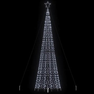 vidaXL LED-kerstboom met spikes 1534 LEDs 500 cm koud wit, Verzenden, Nieuw
