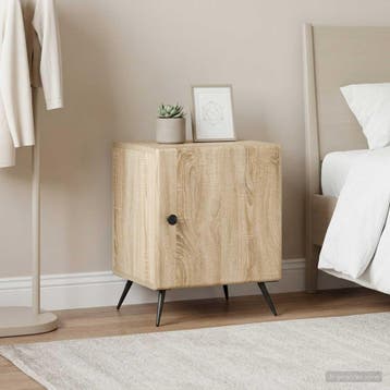 vidaXL Nachtkastje 2 st Sonoma Eiken 43 x 34,5 x 50 cm, Verzenden, Nieuw
