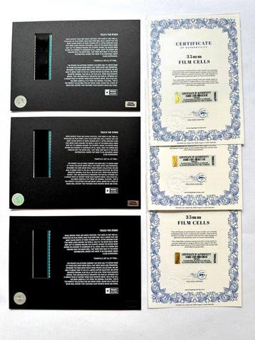 The Hobbit – Rare Trilogy Set of 3 Mounted 35mm Film Cells –