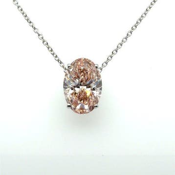 Collier - 14 carats Or blanc - 4.05ct. tw. Rose Diamant, Nieuw