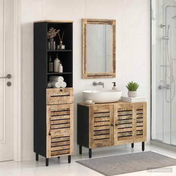 vidaXL Badkamerkast set 3 st Naturel 38 x 33 x 160 cm, Verzenden, Nieuw
