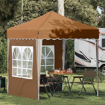 vidaXL Pop-up Feesttent 195 x 195 x 245 cm Beige Oxford Stof, Verzenden