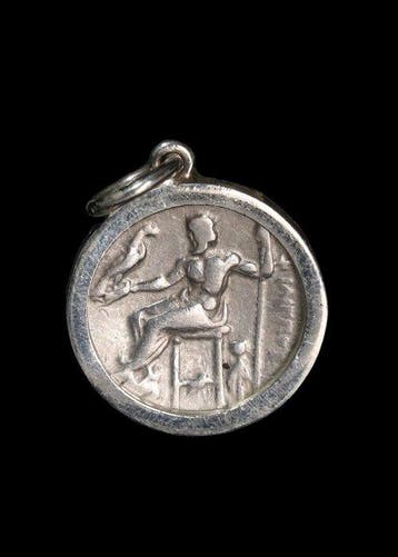 Grec antique mycénien Argent Pendentif drachme dAlexandre