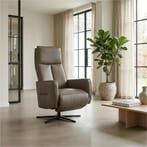 Leren relaxfauteuil Honor, Nieuw, Ophalen of Verzenden, Modern, 50 tot 75 cm