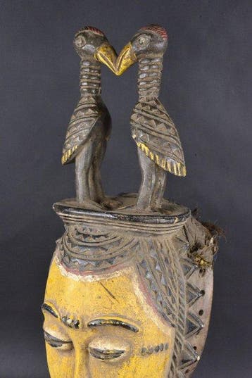 Ceremoniële Lomane masker - Yaure - Ivoorkust