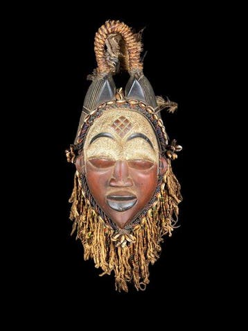 Masker - Punu - Gabon (Zonder minimumprijs), Antiek en Kunst