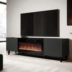 Tv-meubel Modern design met elektrische openhaard 181x42x50, Verzenden
