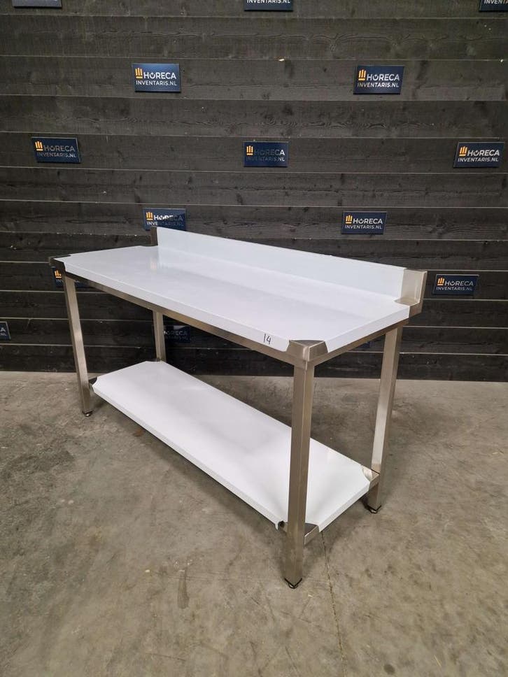 Werktafel | RVS | 160cm | horeca, Zakelijke goederen, Horeca | Meubilair en Inrichting, Gebruikt