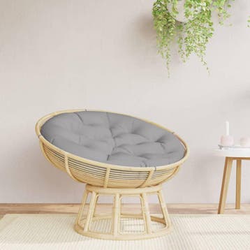 vidaXL Zitkussen rond Ø 100x11 cm oxford stof grijs, Maison & Meubles, Verzenden