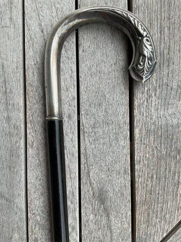 Wandelstok (2) - met Alpacca zilveren Art Nouveau