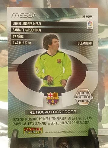 2006/07 Panini Mega Estrellas 2006/07 Lionel Messi 386, Collections