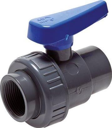 PVC 2-weg Kogelkraan Enkele Wartel Rp 4 EPDM, Verzenden
