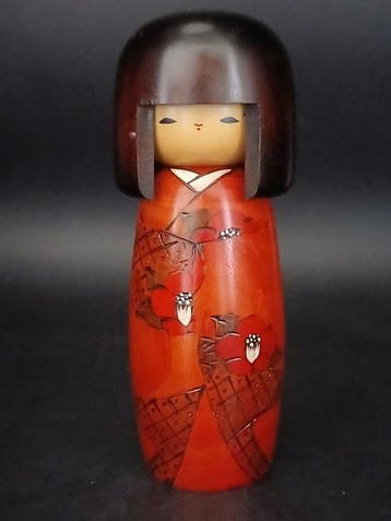 Beeldje - Vintage Usaburo Ssaku Kokeshi – Model Sshun