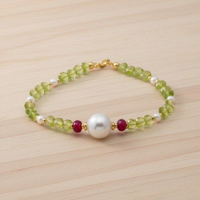 Zonder minimumprijs - Armband - 18 karaat Geel goud Parel -, Bijoux, Sacs & Beauté, Bracelets