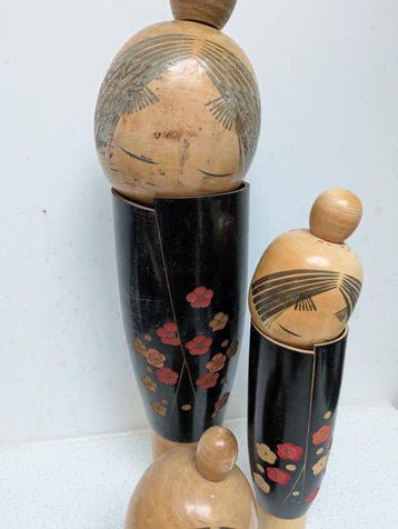 Prachtige vintage Sosaku Kokeshi - Hout - Sato Sugei - Japan
