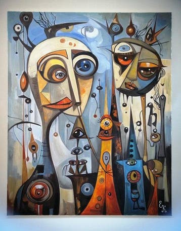 Elena Khmeleva - Modern talking. XL, Antiek en Kunst, Kunst | Schilderijen | Modern