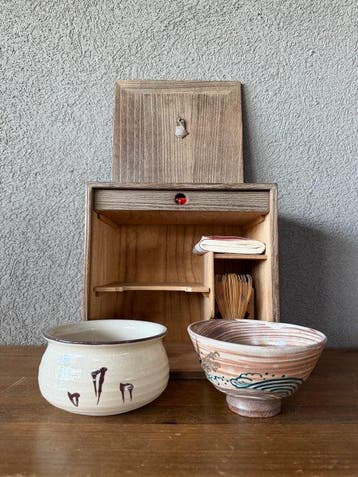 Theeservies - Japanese Matcha Tea Ceremony Utensil Cabinet, Antiek en Kunst