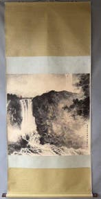 INK AND COLOR ON PAPER PAINTING ‘WATERFALL’ -