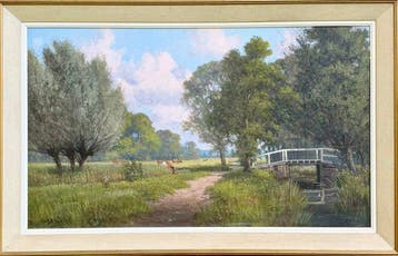 W J Alberts (D1912-1990) - The Rustic Bridge