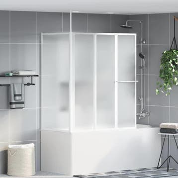 vidaXL Badscherm Mat 120 x 70 x 137 cm Aluminium, Verzenden